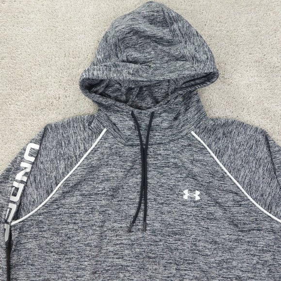 Under Armour Hoodie Womens Large Gray Stretch Loose Fit Heatgear Athletic - Picture 2 of 8